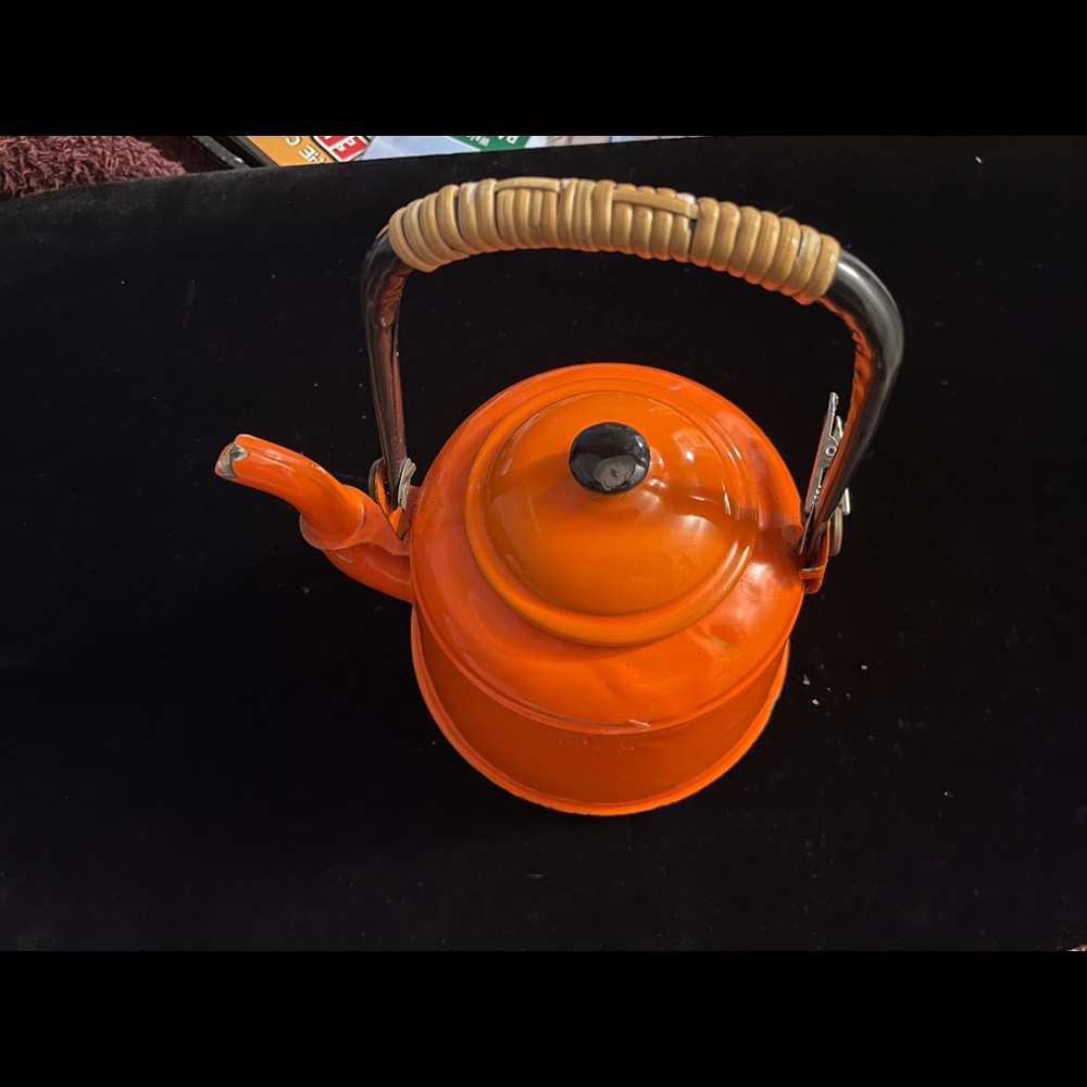 Orange Fall teapot decor. Fall Halloween Thanksgiving Autumn